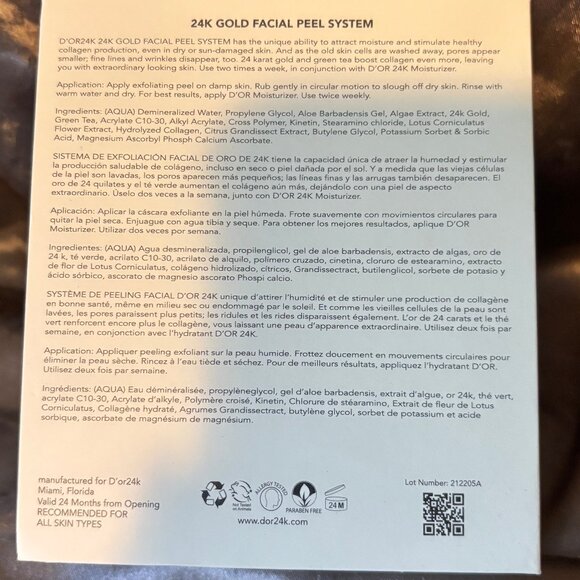 D'OR 24K 24k Gold Facial Peel System 50 ml COA INCLUDED - Picture 3 of 3